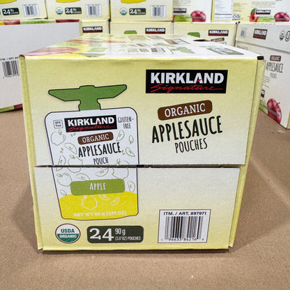 Kirkland Signature, Organic Applesauce - 3.17 oz (90 g) - 24 Pouches