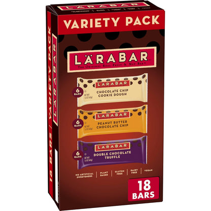 Larabar 라라바 과일 견과 바 — 버라이어티 팩, 45g (1.6 oz) × 18바