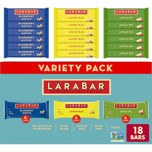Larabar 라라바 과일 견과 바 — 버라이어티 팩, 45g (1.6 oz) × 18바