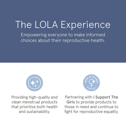 LOLA Organic Cotton Tampons - Light Absorbency - Plastic Applicator - 32 Count