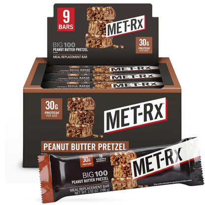 MET-Rx Protein Bar — 3.5 oz (100g) × 9 Bars