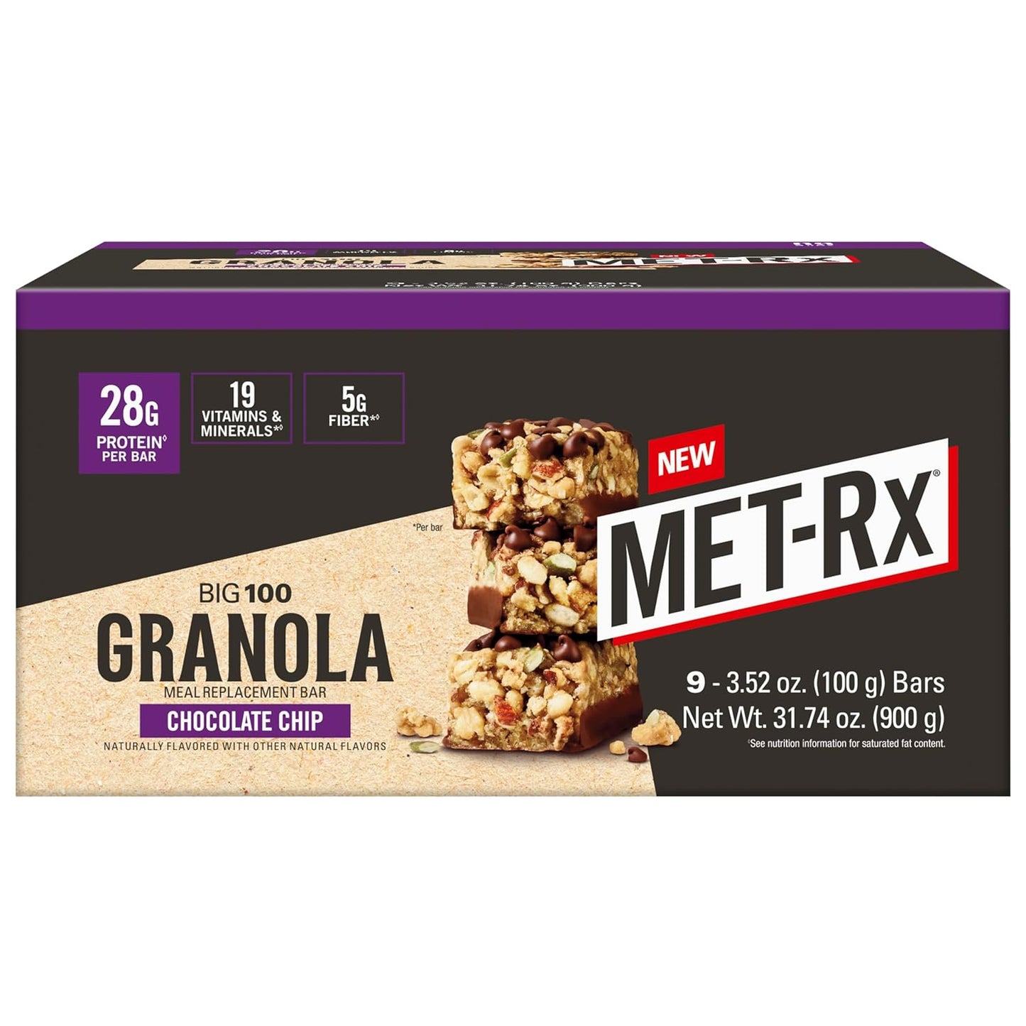 MET-Rx Protein Bar — 3.5 oz (100g) × 9 Bars
