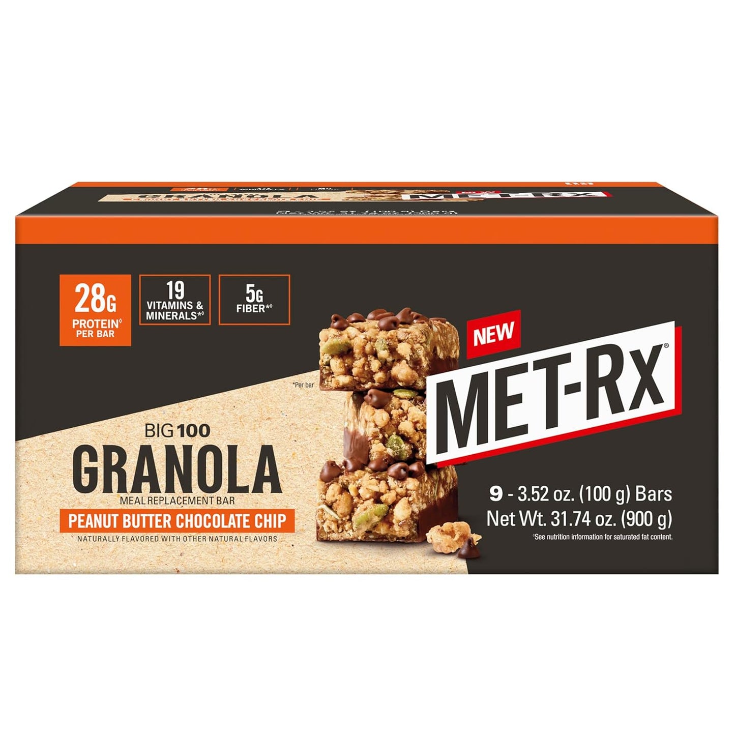 MET-Rx Protein Bar — 3.5 oz (100g) × 9 Bars