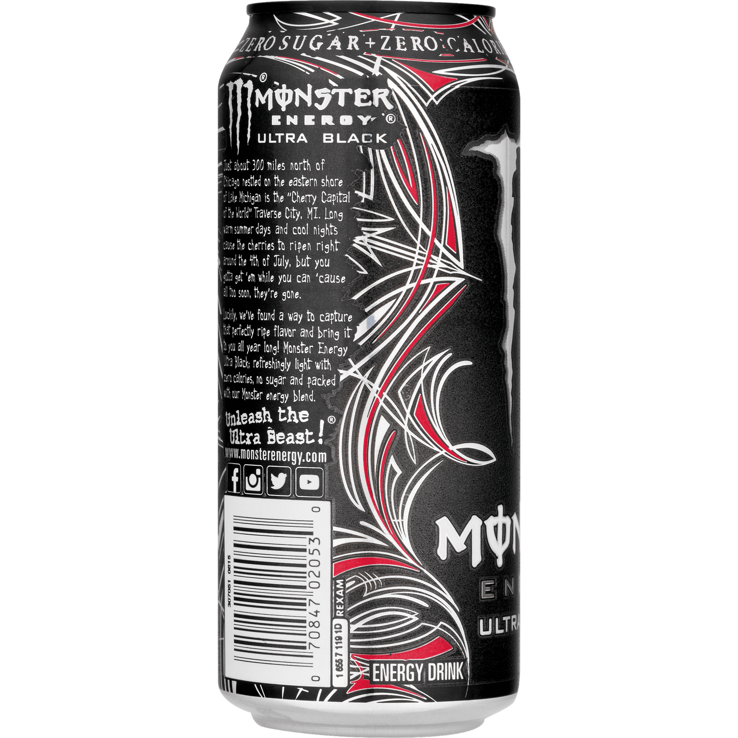 Monster Energy Ultra Black — 16 fl oz (473mL) × 15 Cans