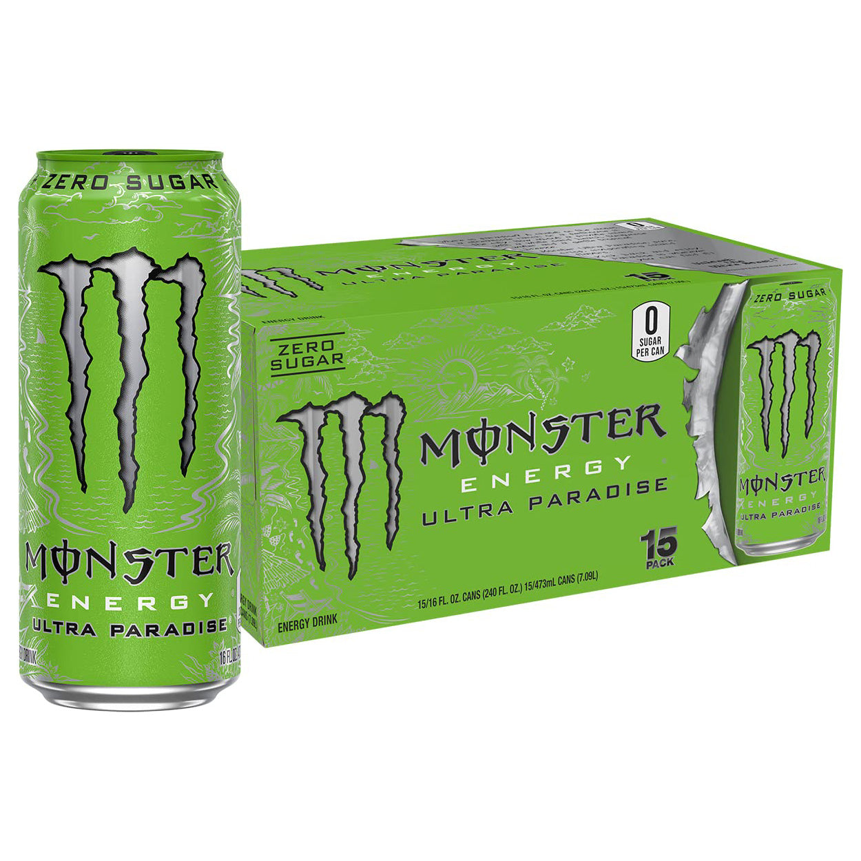 Monster Energy Ultra Paradise — 16 fl oz (473mL) × 15 Cans
