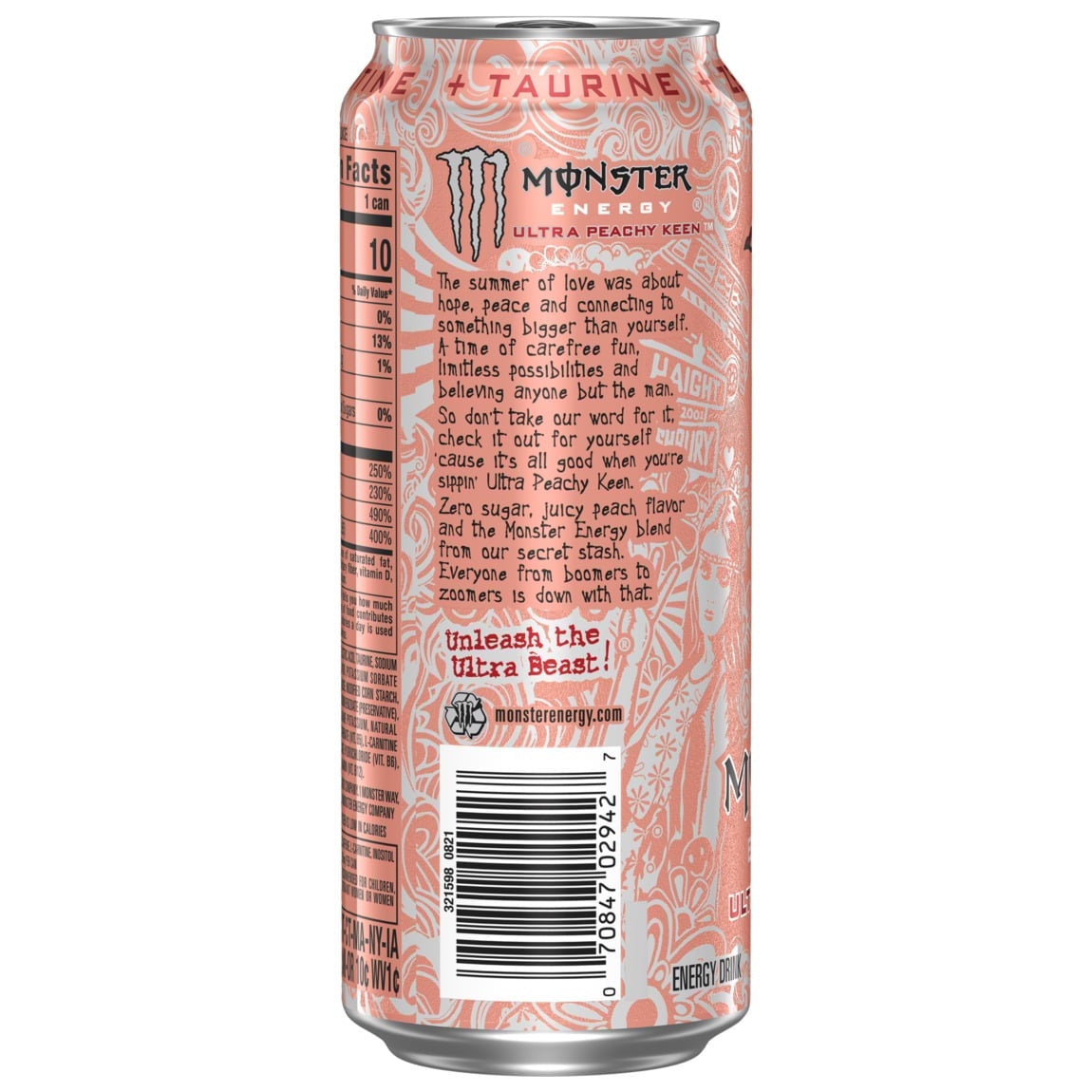 Monster Energy Ultra Peachy Keen — 16 fl oz (473mL) × 15 Cans