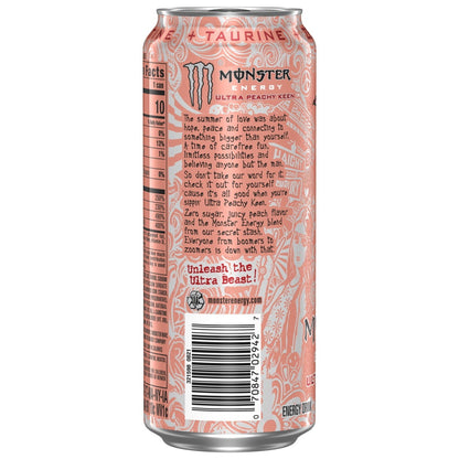 Monster Energy Ultra Peachy Keen — 16 fl oz (473mL) × 15 Cans