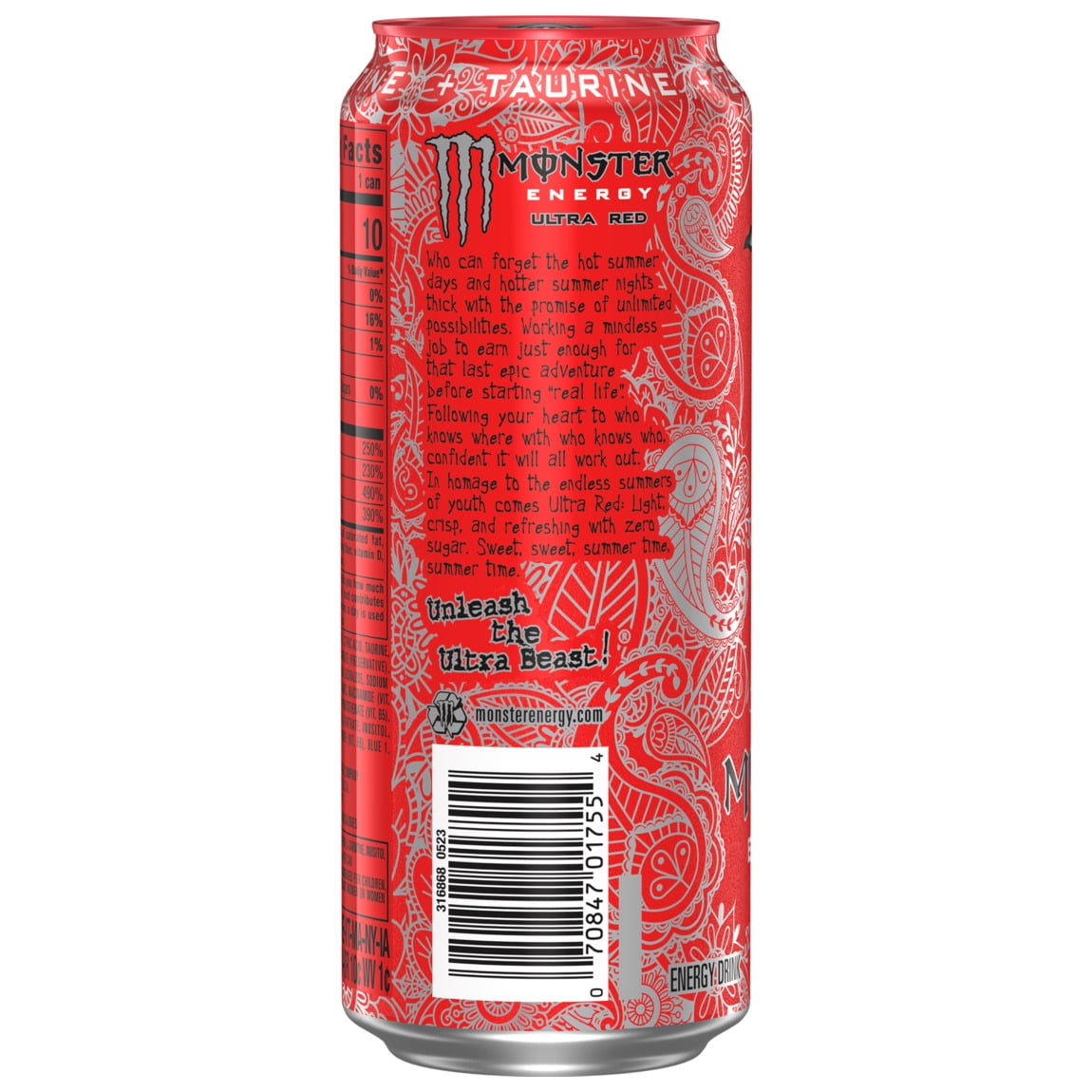 Monster Energy Ultra Red — 16 fl oz (473mL) × 15 Cans