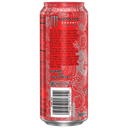 Monster Energy Ultra Red — 16 fl oz (473mL) × 15 Cans