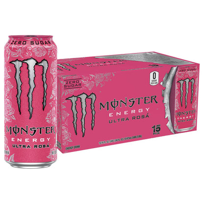 Monster Energy Ultra Rosa — 16 fl oz (473mL) × 15 Cans