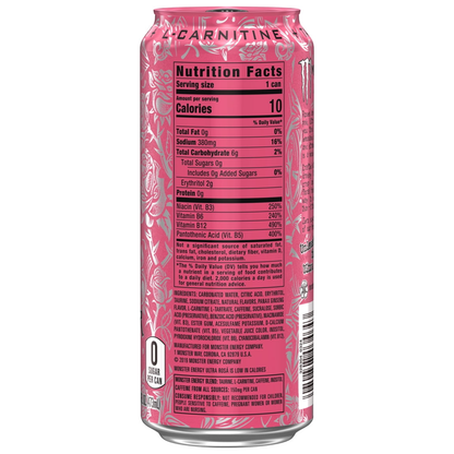 Monster Energy Ultra Rosa — 16 fl oz (473mL) × 15 Cans