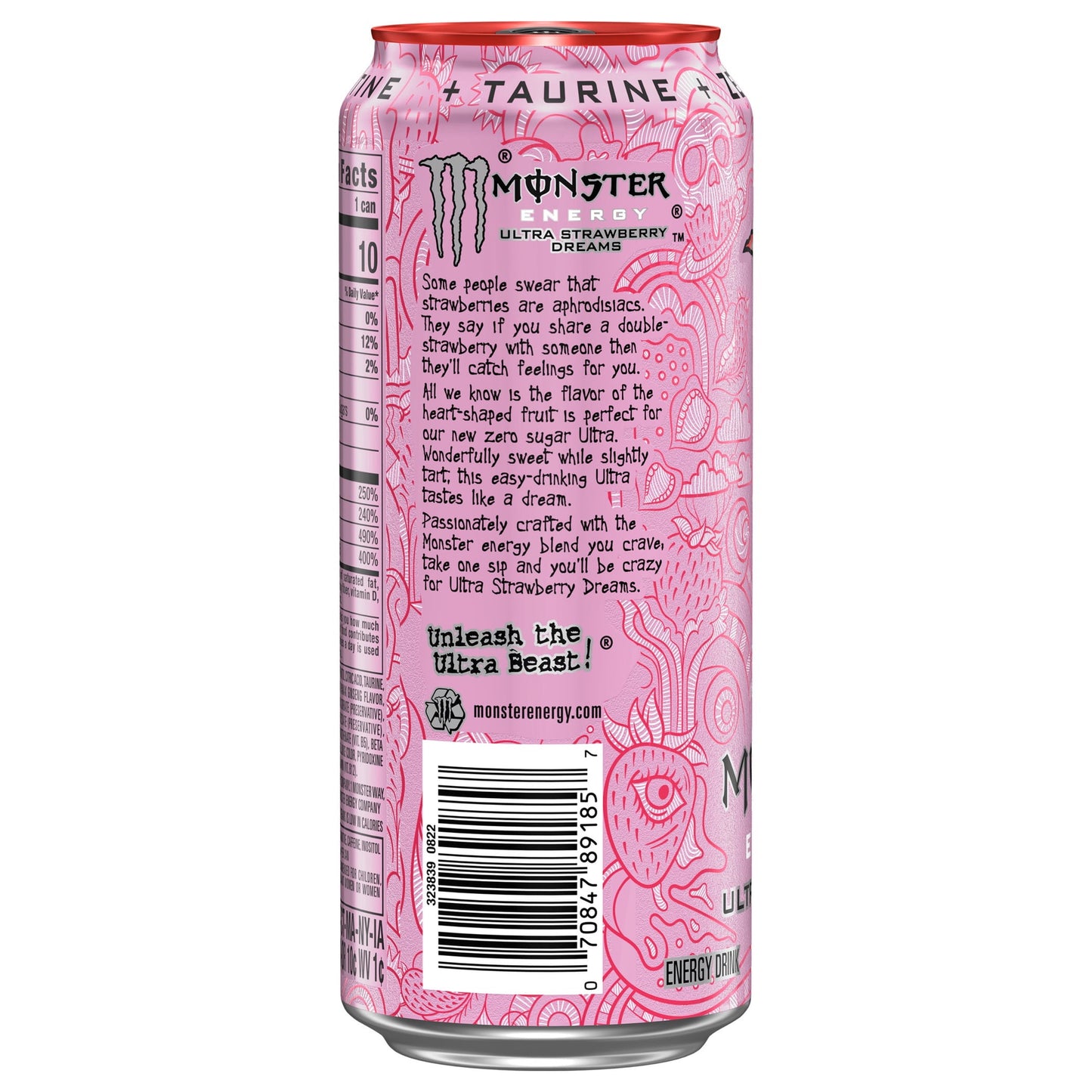 Monster Energy Ultra Strawberry Dreams — 16 fl oz (473mL) × 15 Cans