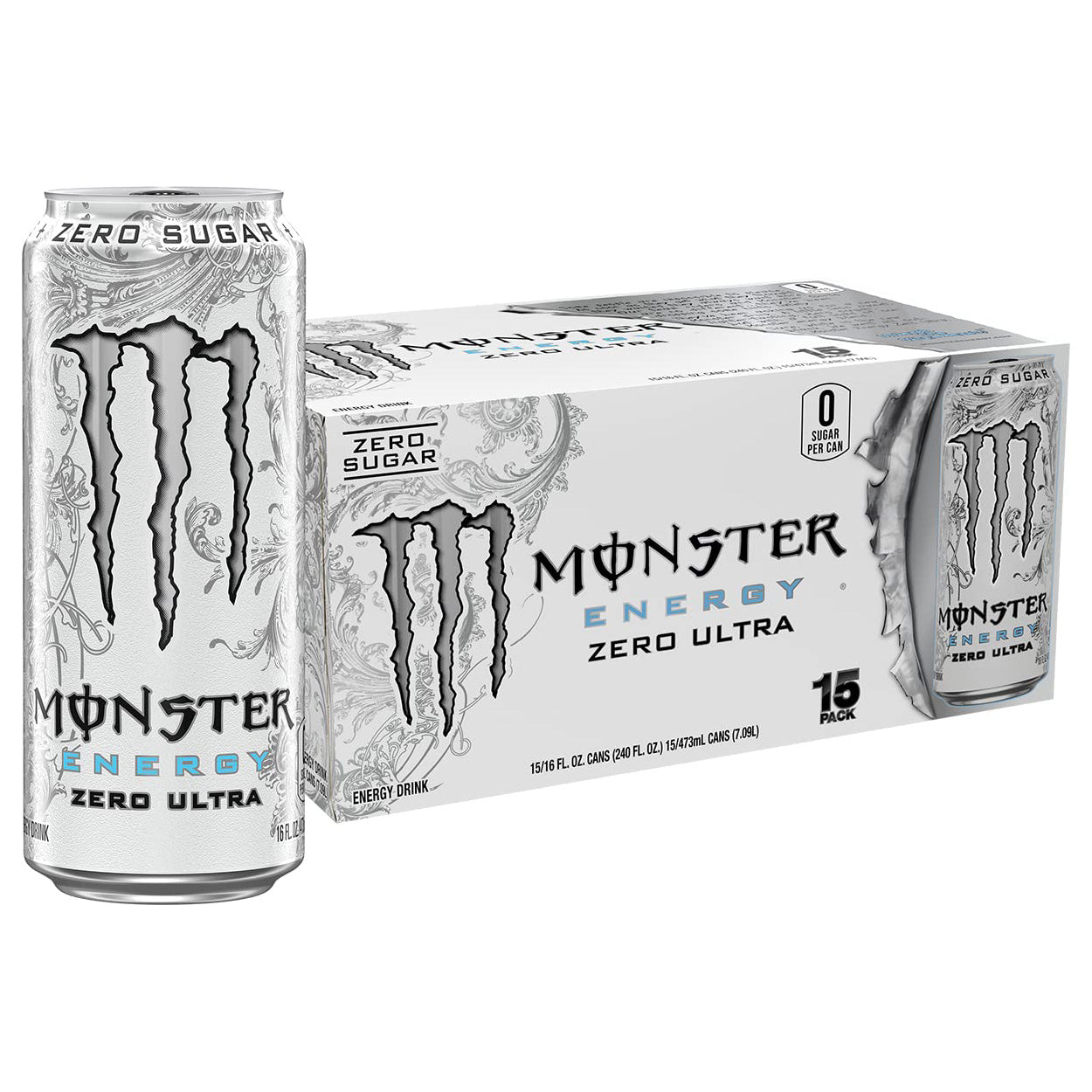 Monster Energy Zero Ultra — 16 fl oz (473mL) × 15 Cans