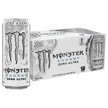 Monster Energy Zero Ultra — 16 fl oz (473mL) × 15 Cans