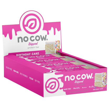 No Cow Vegan Protein Bar — 2.12 oz (60g) × 12 Bars