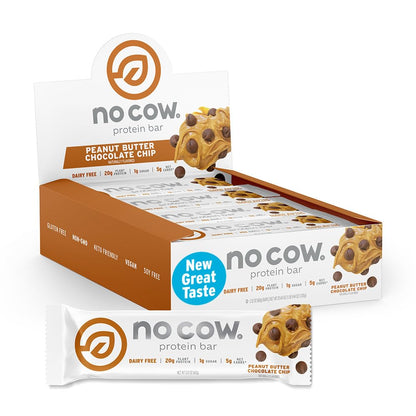 No Cow Vegan Protein Bar — 2.12 oz (60g) × 12 Bars