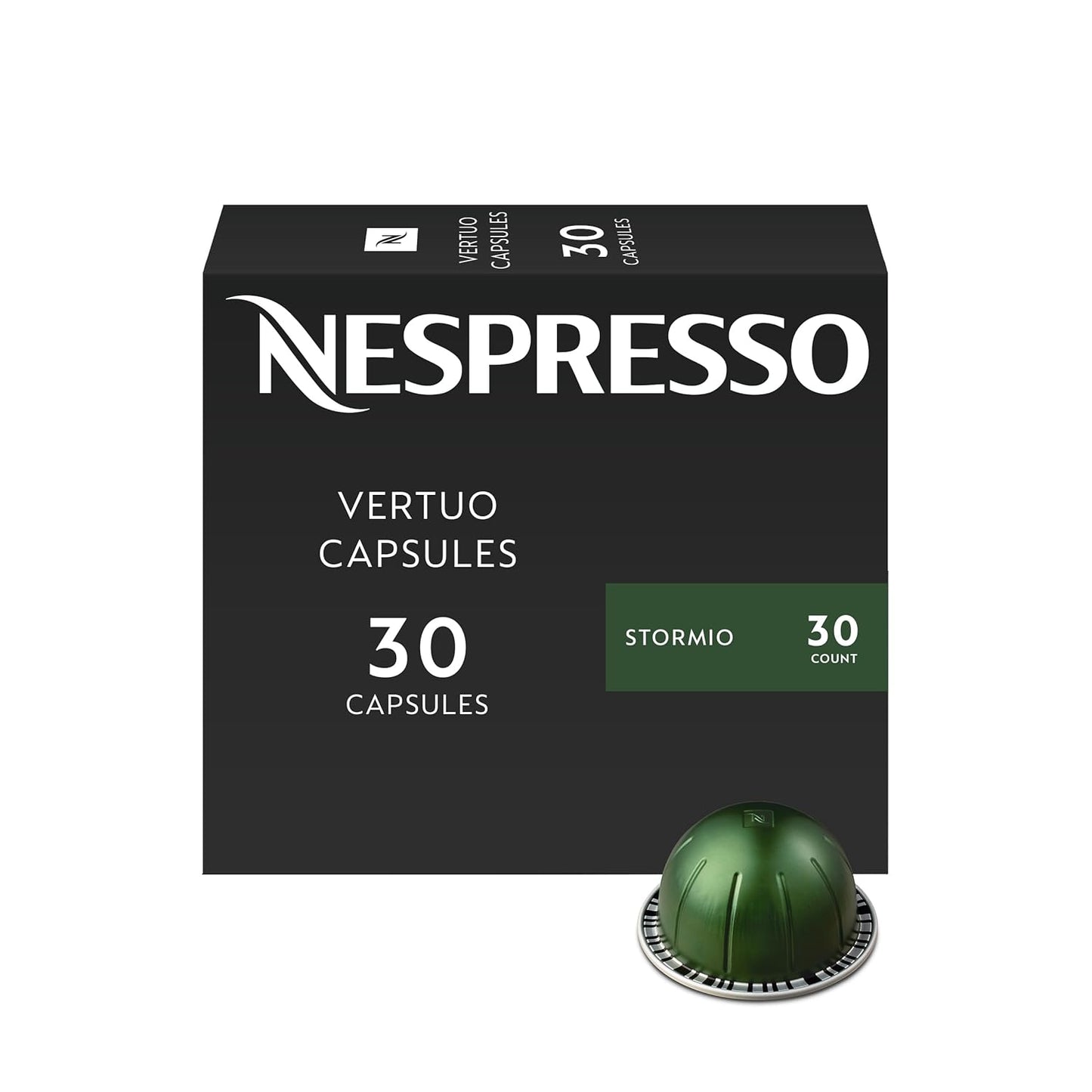 Nespresso Vertuo Capsules — Stormio (Dark Roast, Mug 7.8oz) × 30 Pods