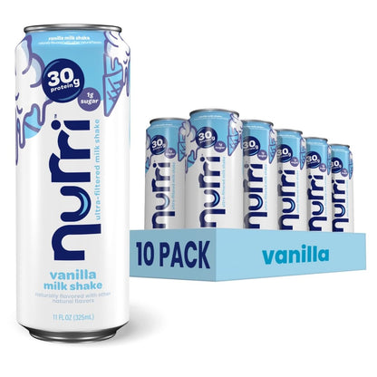 Nurri 30g Protein Ultra Filtered Milk Shake — 11 fl oz (325mL) × 10 Cans