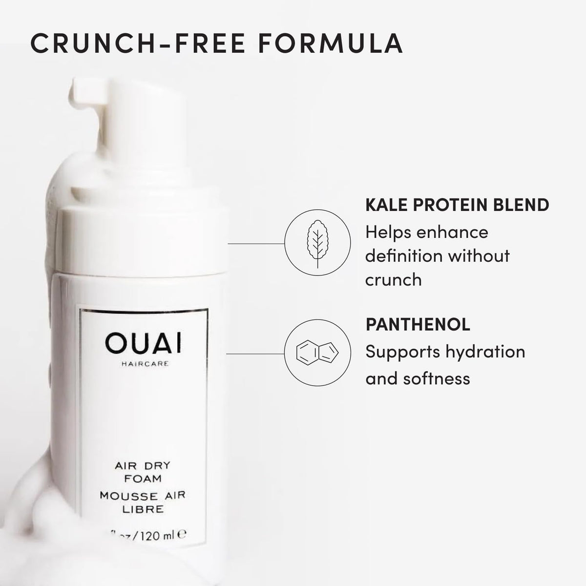 OUAI 우아이 에어 드라이 폼 - 120mL (4 fl oz)