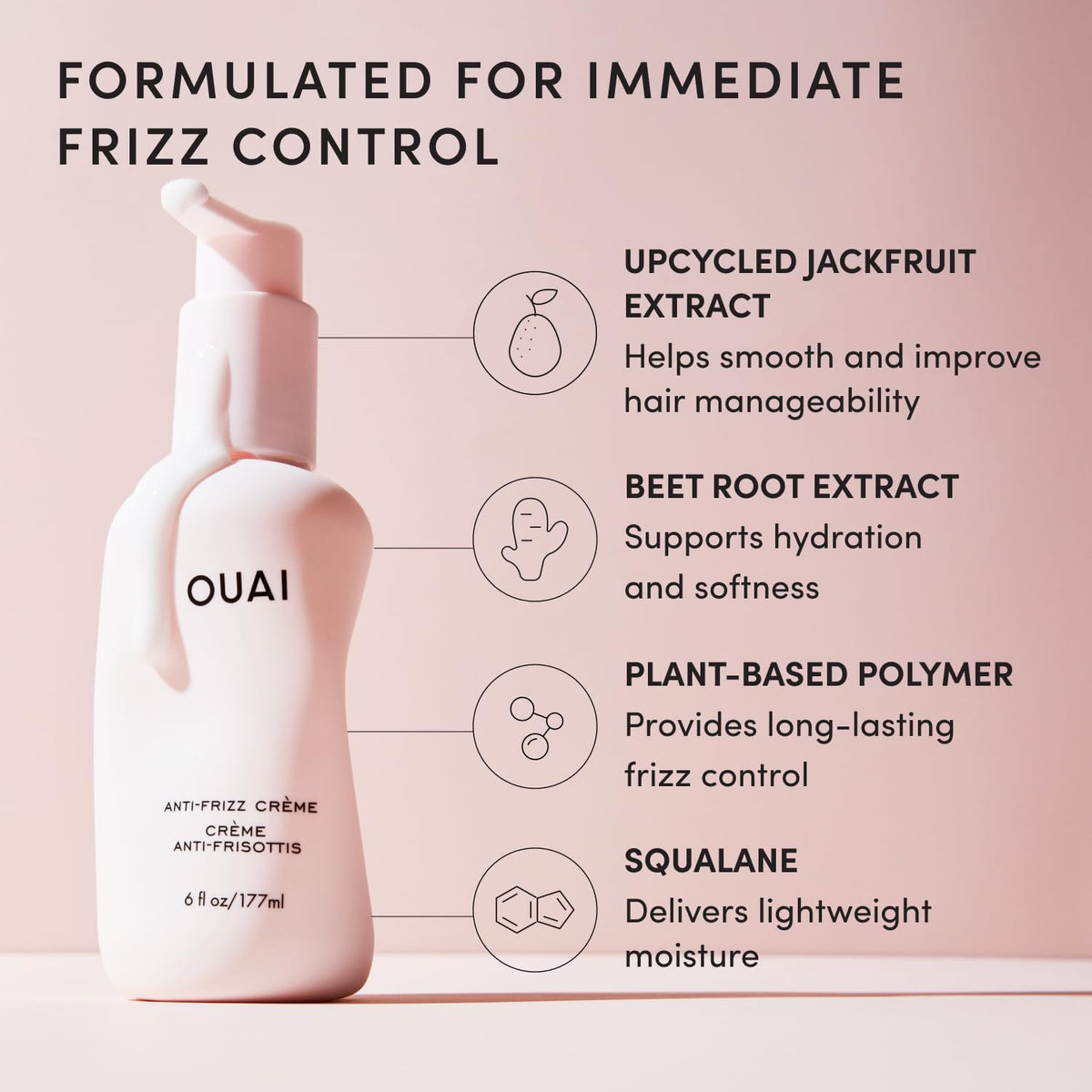OUAI 우아이 안티 프리즈 크림 - 177mL (6 fl oz)