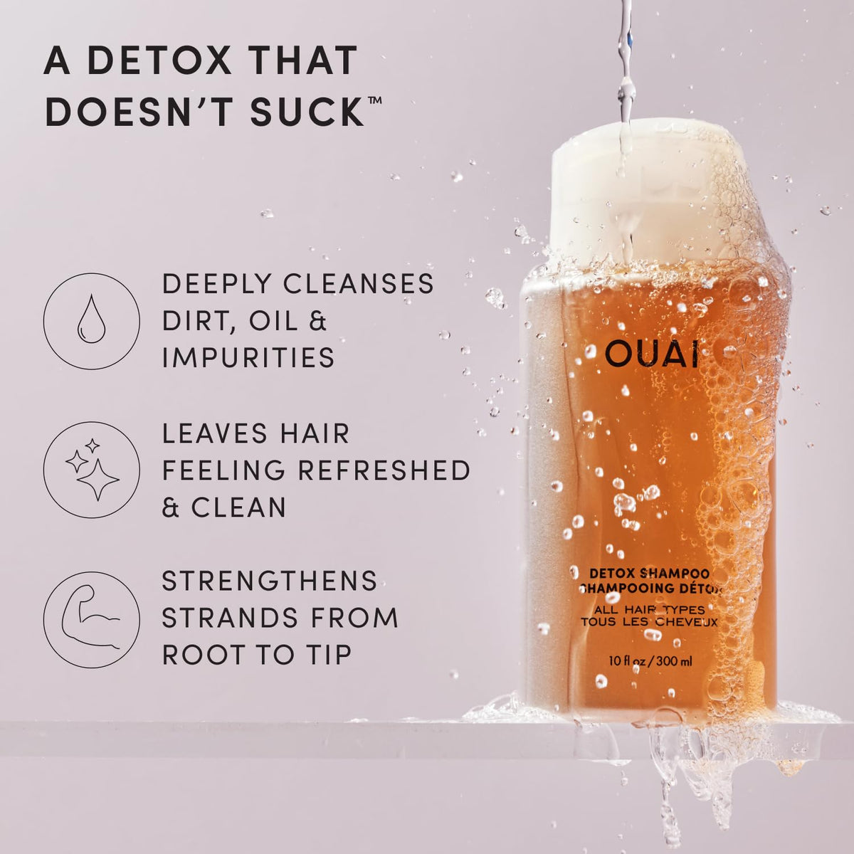 OUAI 우아이 디톡스 샴푸 - 300mL (10 fl oz)