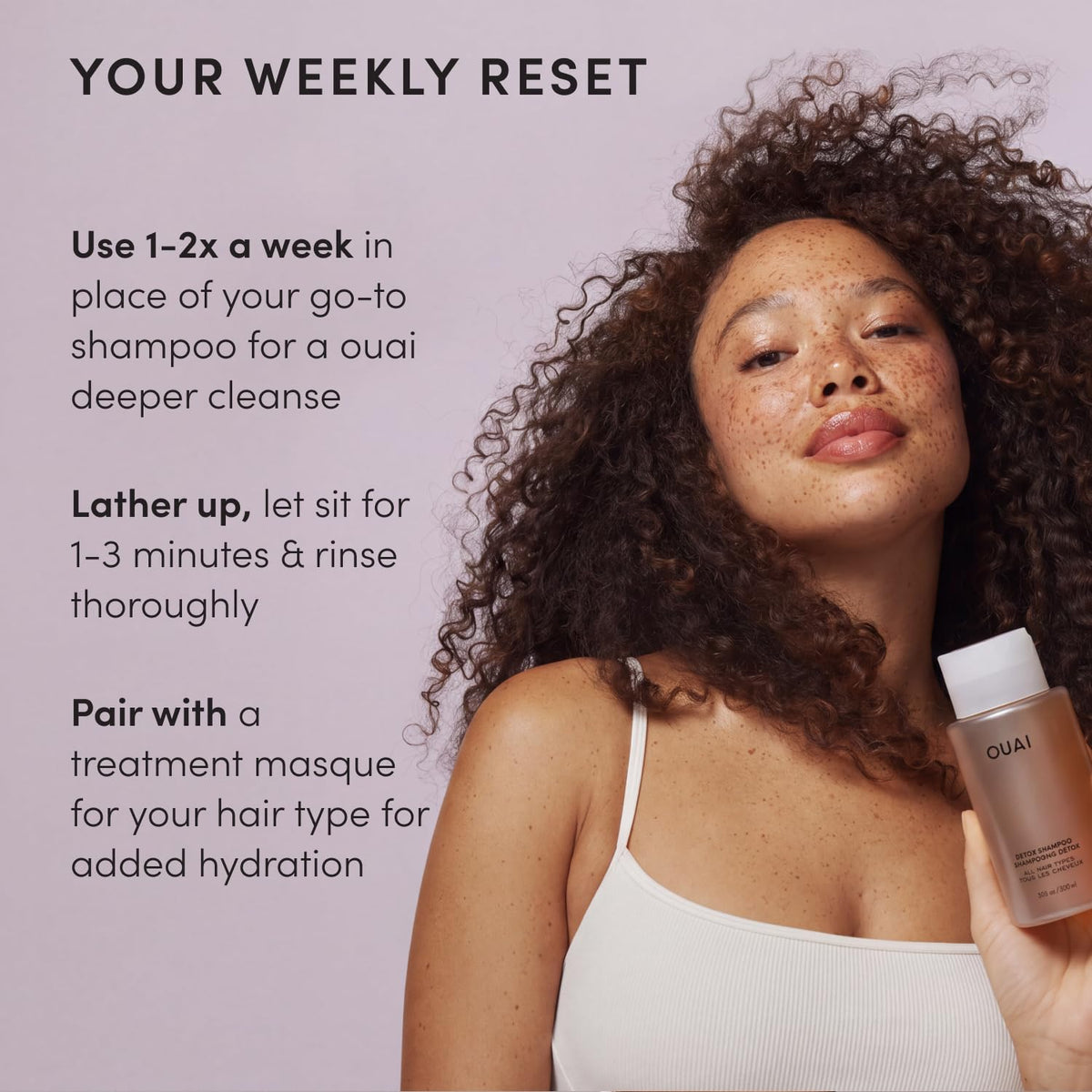 OUAI 우아이 디톡스 샴푸 - 300mL (10 fl oz)