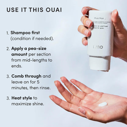 OUAI 우아이 헤어 글로스 인샤워 트리트먼트 - 177mL (6 fl oz)