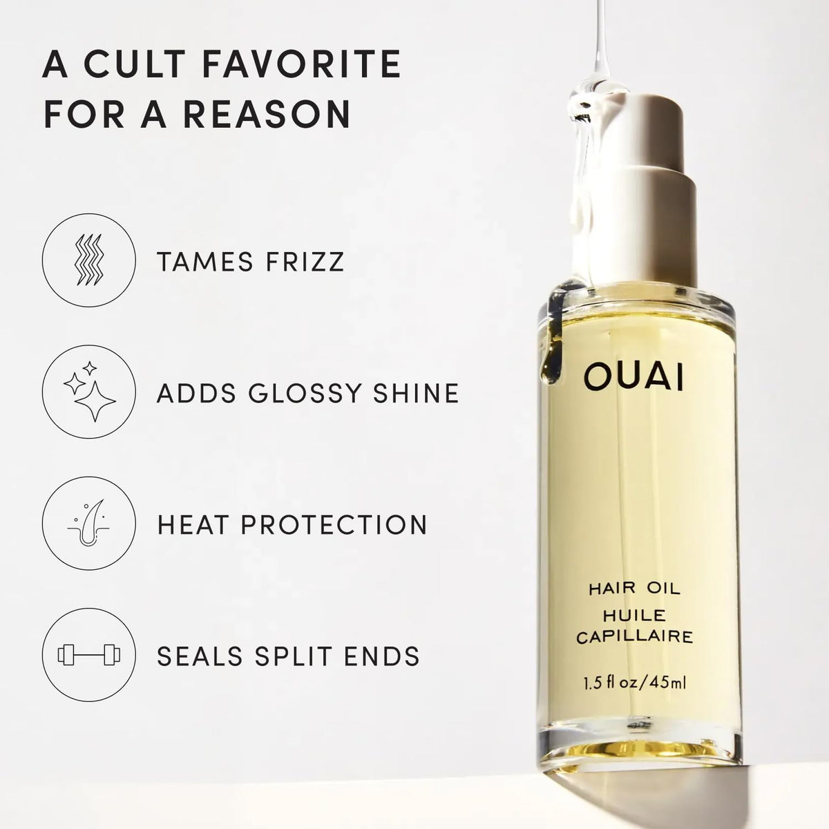 OUAI 우아이 헤어 오일 - 45mL (1.5 fl oz)