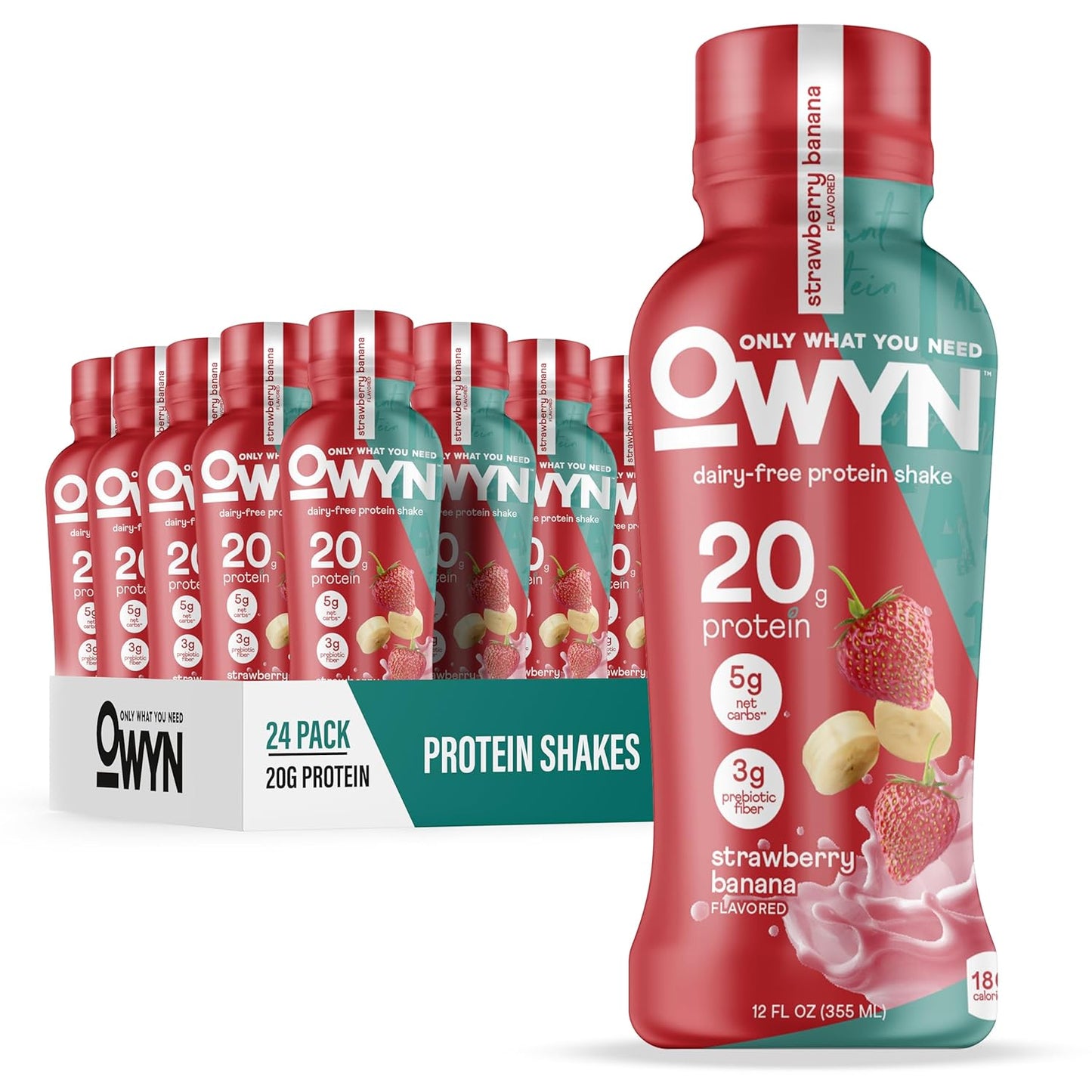 OWYN Plant Based Protein Shake — 12 fl oz (355mL) × 12 Bottles