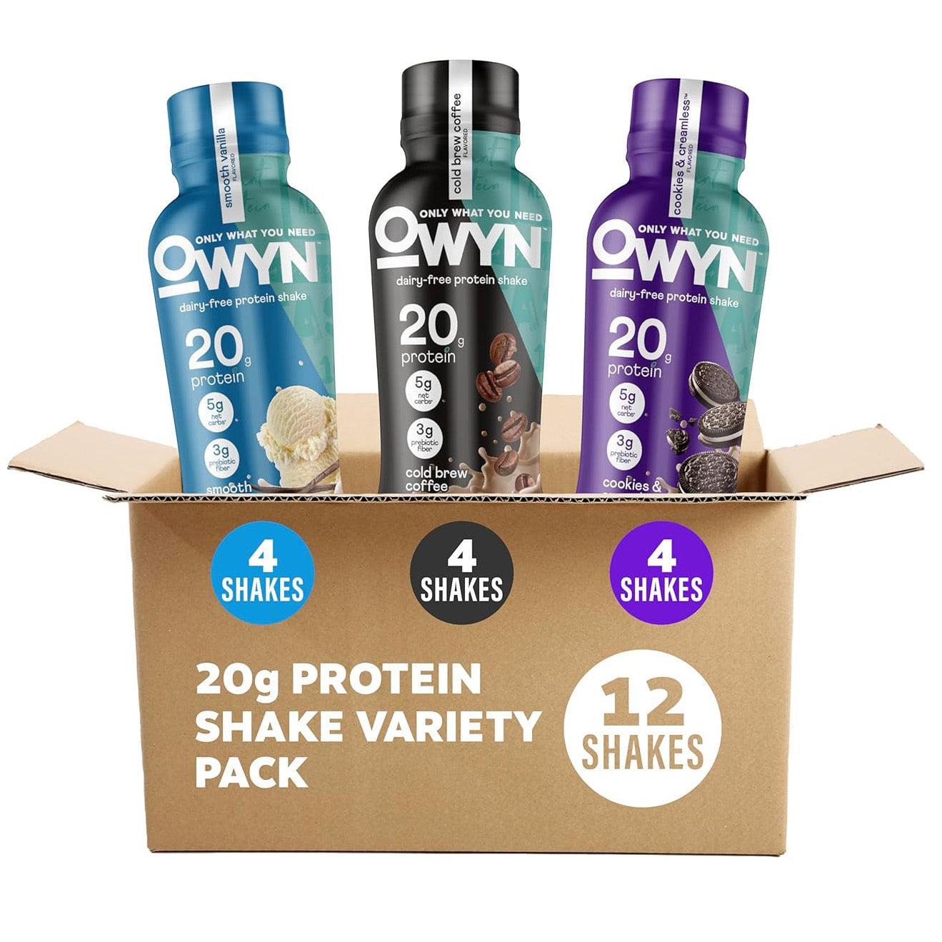 OWYN Plant Based Protein Shake — 12 fl oz (355mL) × 12 Bottles