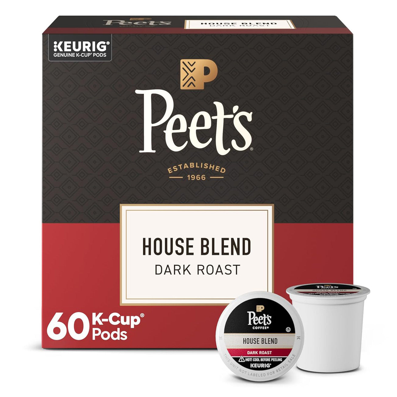 Peet's Coffee K-Cup Pods — 60 Pods