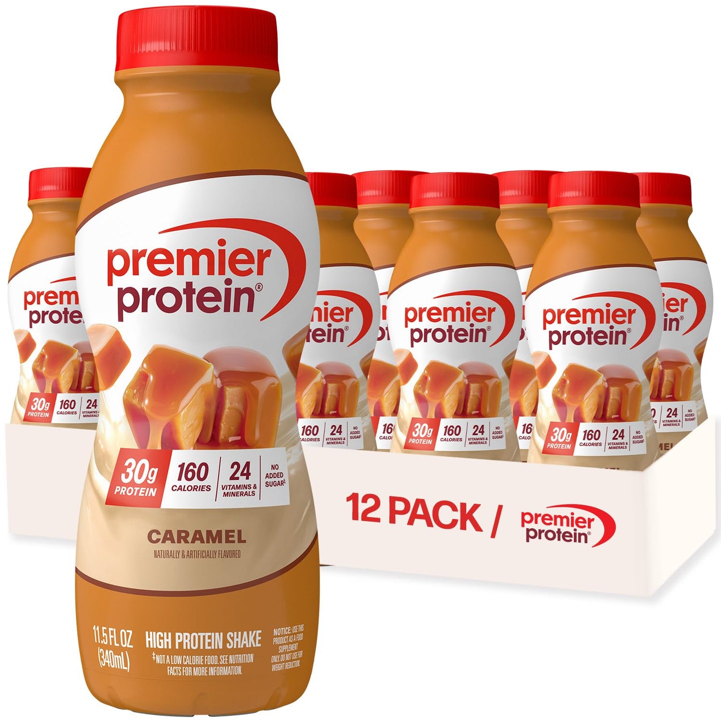 Premier Protein Shake (No Sugar) — 11.5 fl oz (340mL) × 12 Bottles