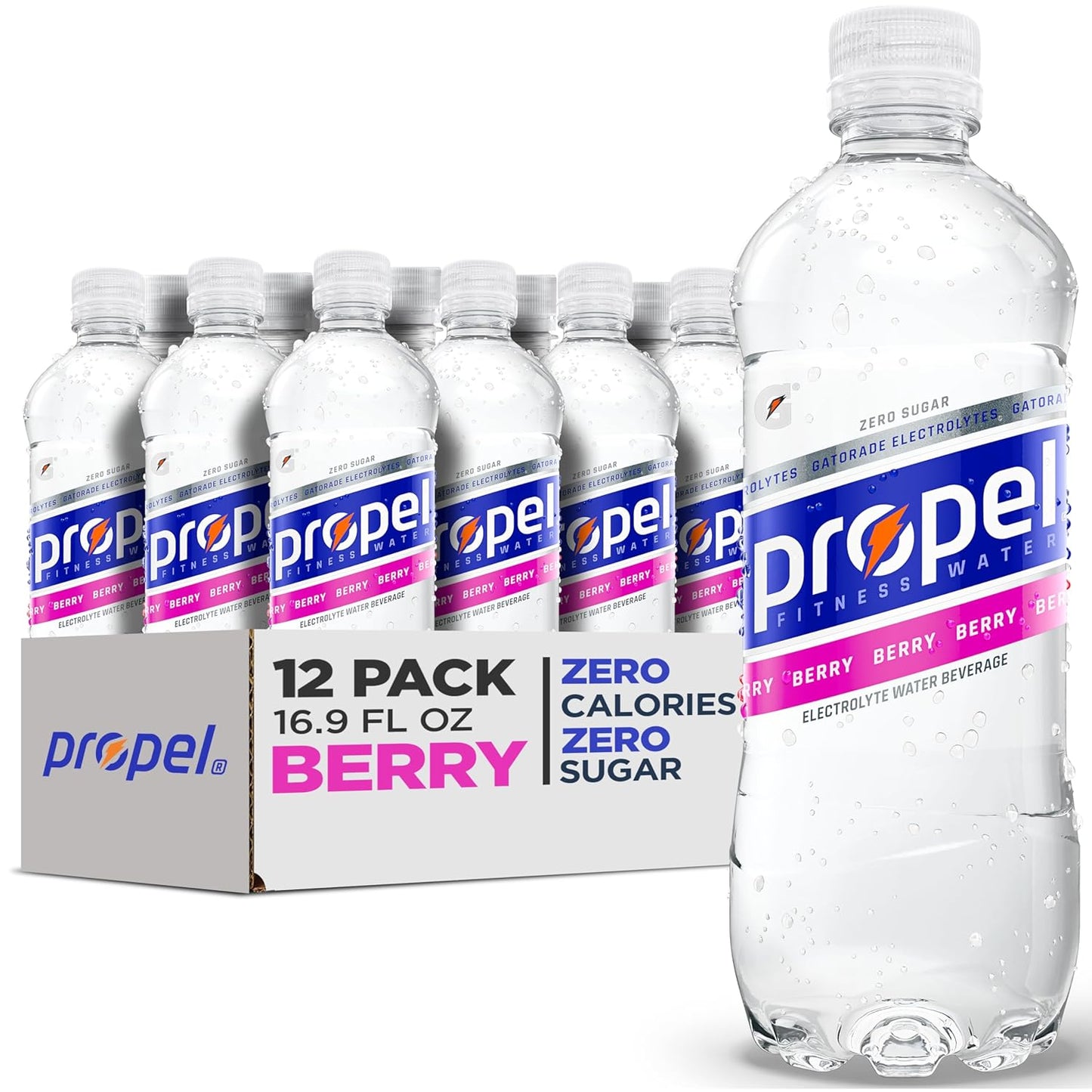 Propel Electrolyte Water — 16.9 fl oz (500mL) × 12 Bottles