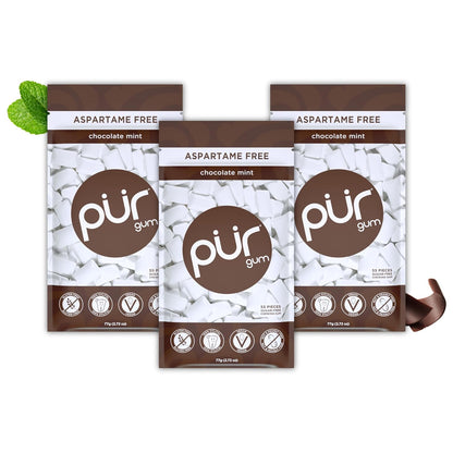 PUR Gum — 55 Pieces × 3 Packs (165 Total Pieces)