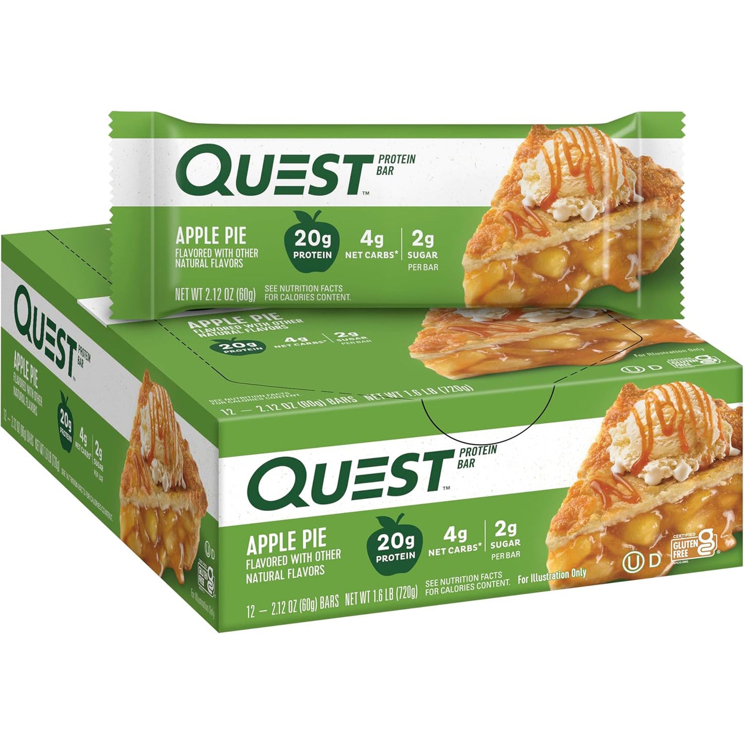 Quest Nutrition Protein Bar — 2.12 oz (60g) × 12 Bars