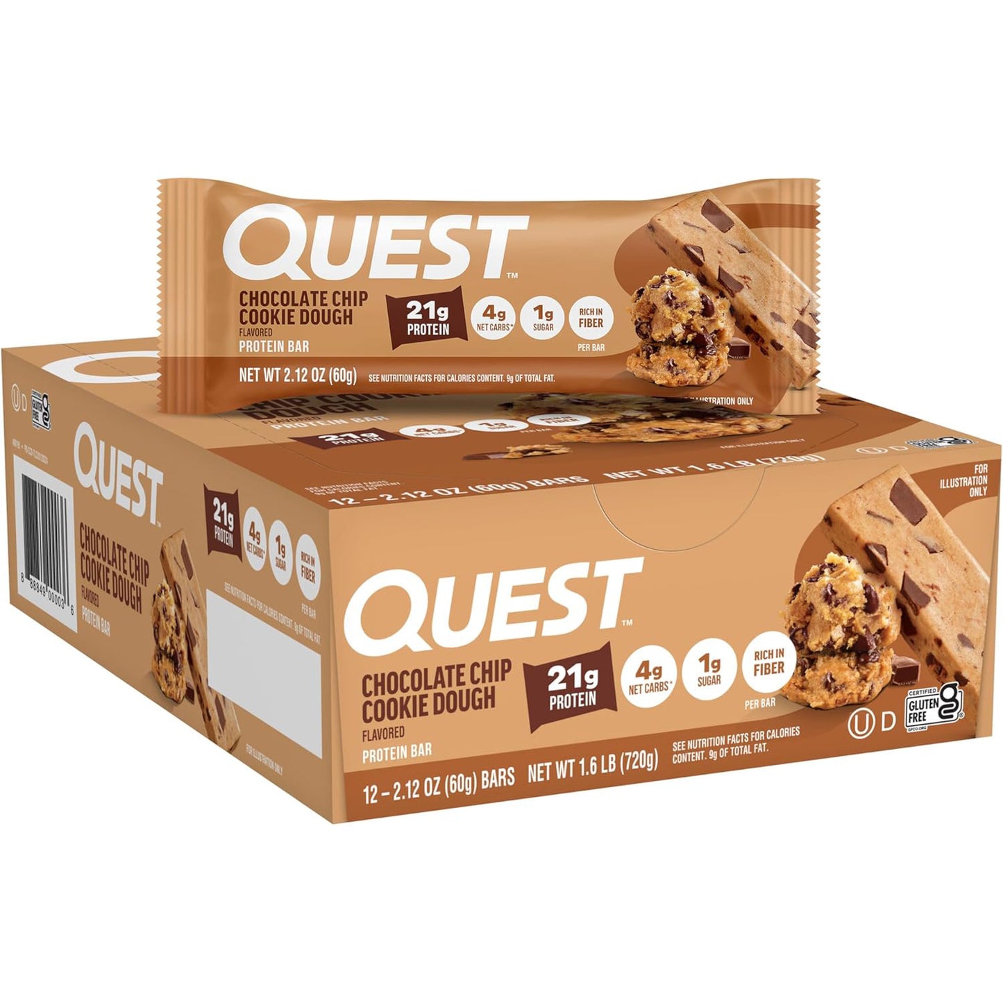 Quest Nutrition Protein Bar — 2.12 oz (60g) × 12 Bars