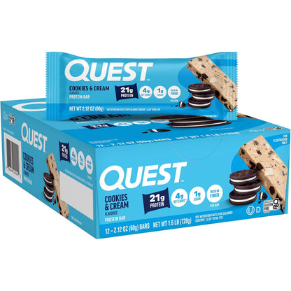 Quest Nutrition Protein Bar — 2.12 oz (60g) × 12 Bars