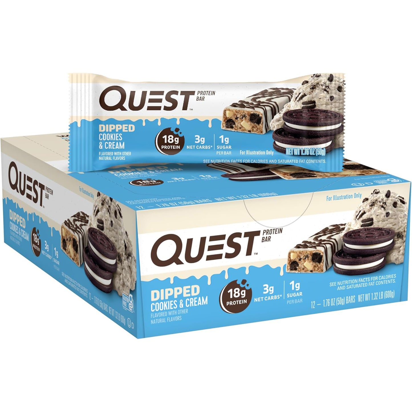 Quest Nutrition Protein Bar — 2.12 oz (60g) × 12 Bars