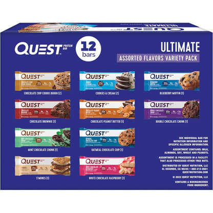 Quest Nutrition Protein Bar — 2.12 oz (60g) × 12 Bars
