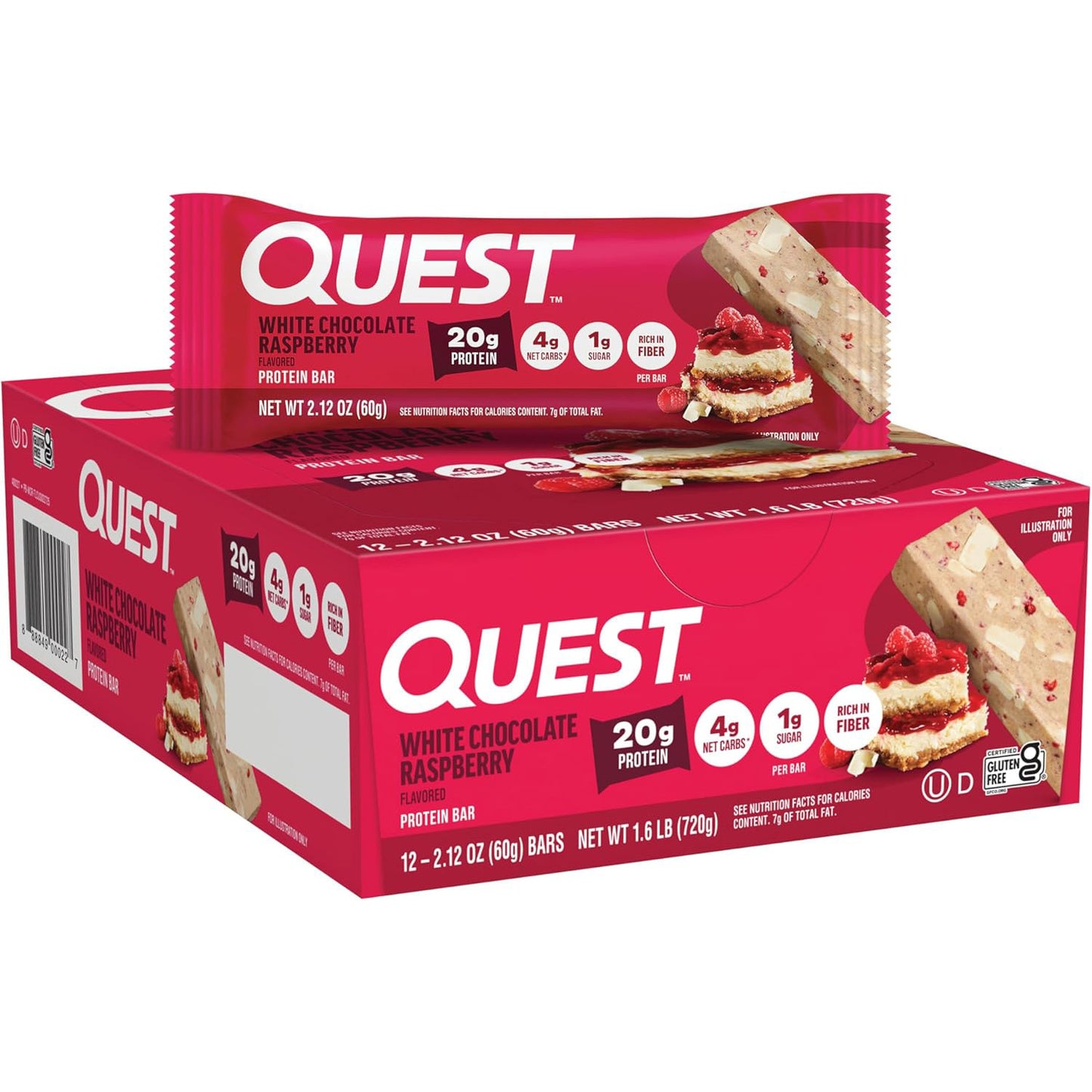 Quest Nutrition Protein Bar — 2.12 oz (60g) × 12 Bars