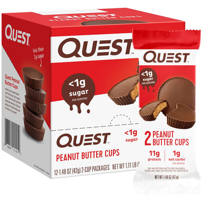 Quest Nutrition Peanut Butter Cups — 1.48 oz (42g) × 12 Cups