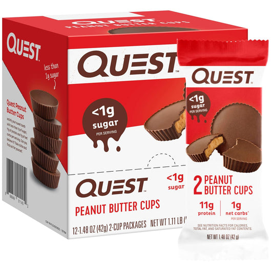 Quest Nutrition 퀘스트 뉴트리션 땅콩버터 컵 — 42g (1.48 oz) × 12컵