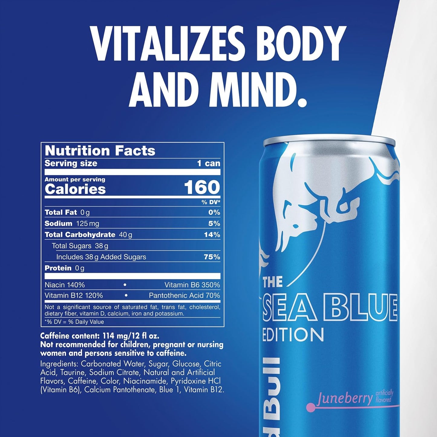 Red Bull Sea Blue Edition Energy Drink — 12 fl oz (355mL) × 24 Cans