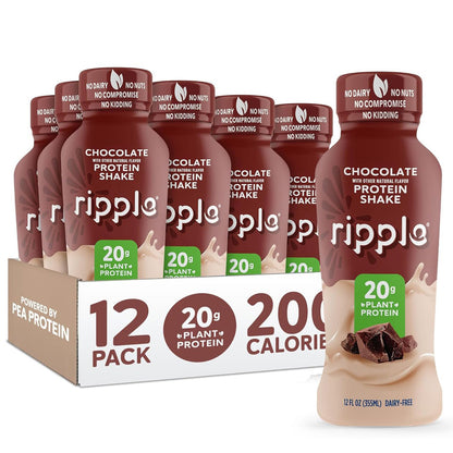 Ripple Plant Based Protein Shake — 12 fl oz (355mL) × 12 Bottles