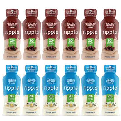 Ripple Plant Based Protein Shake — 12 fl oz (355mL) × 12 Bottles