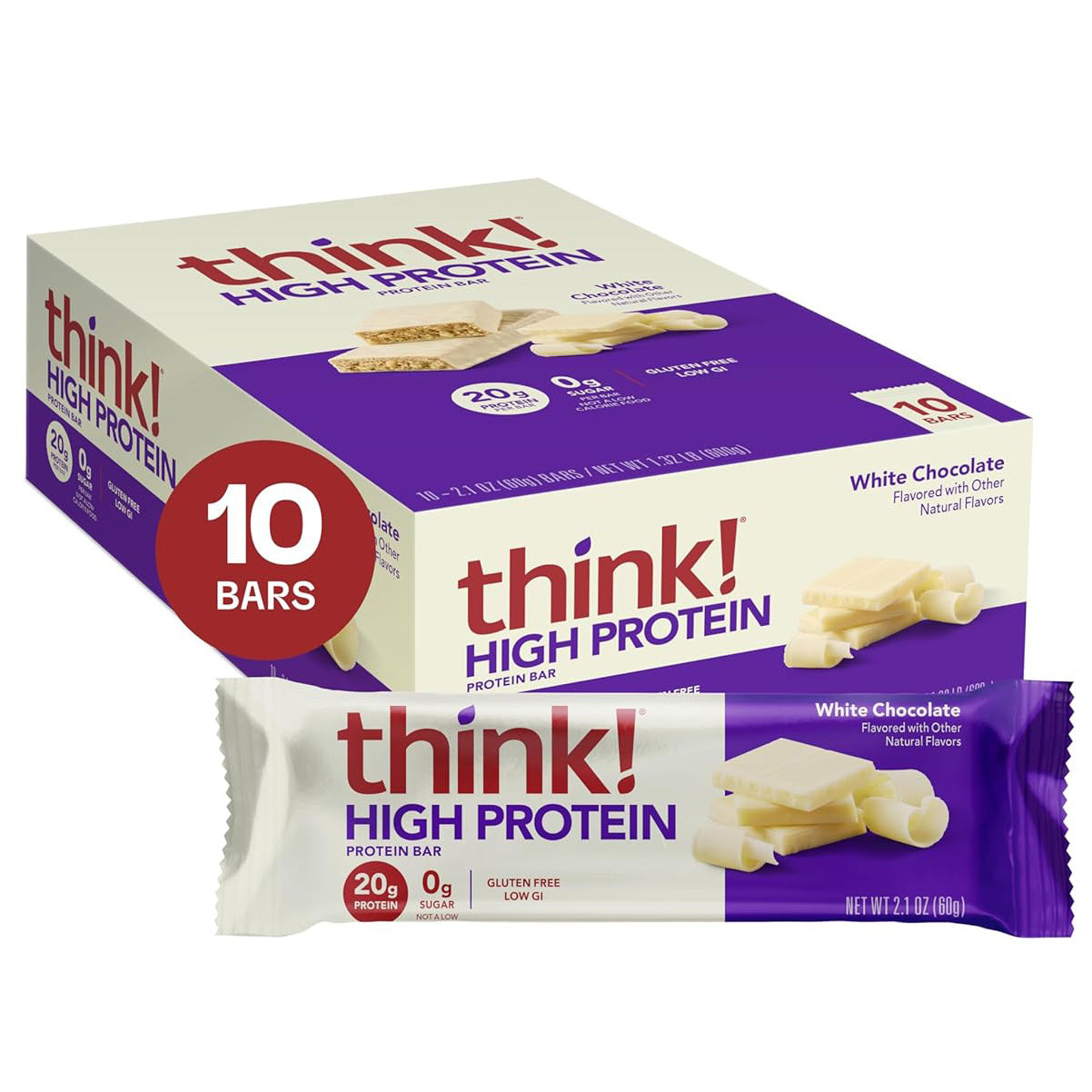 think! 프로틴 바 — 60g (2.1 oz) × 10바