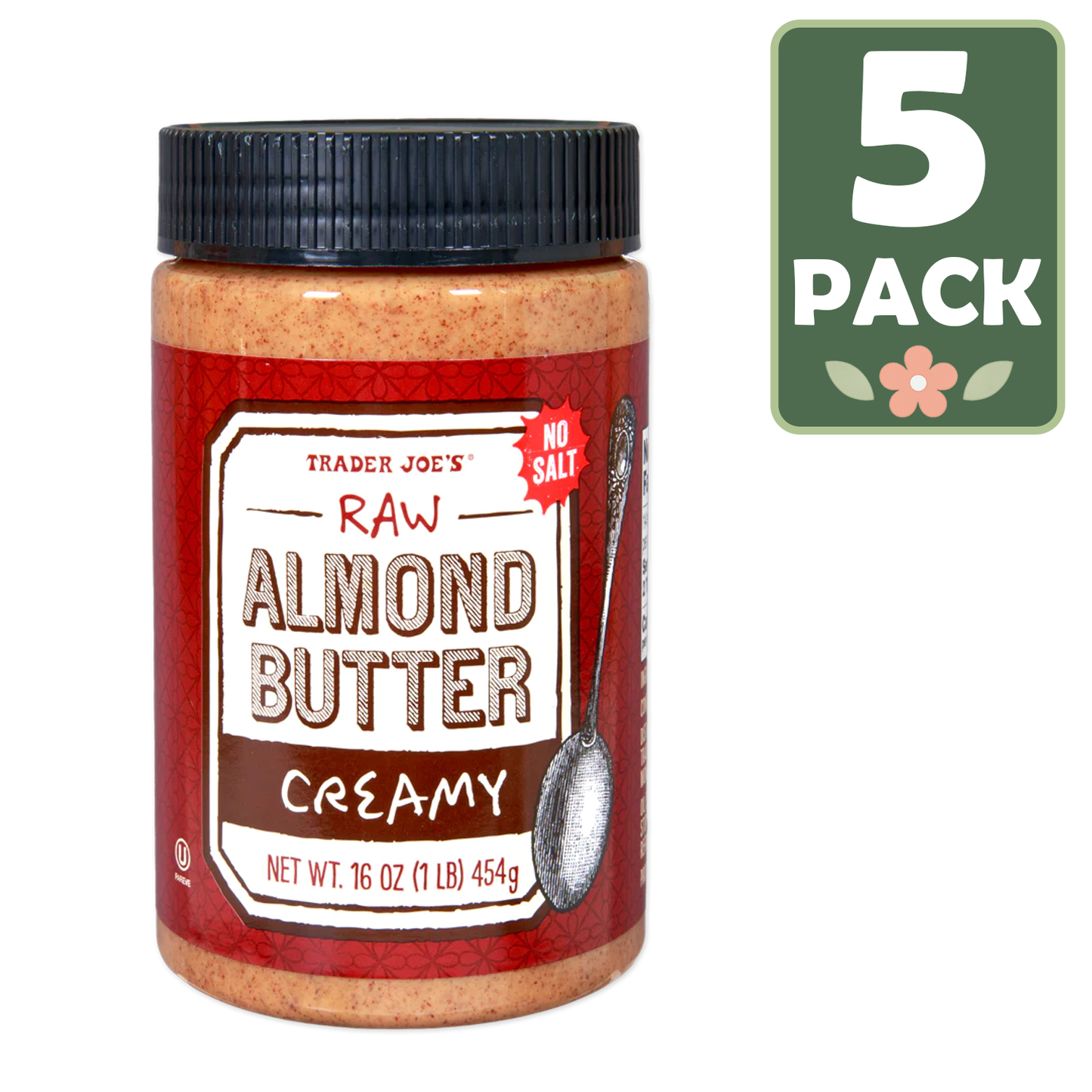 Trader Joe's Almond Butter Raw Creamy No Salt - 16 oz