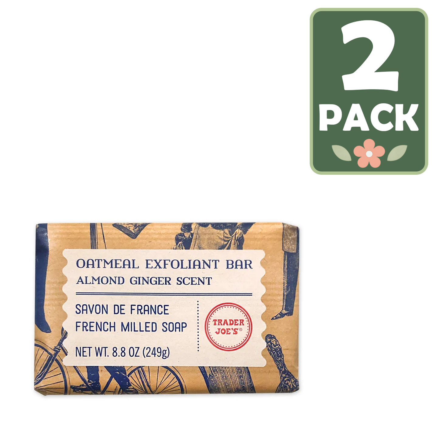 Trader Joe's Almond Ginger Scent Oatmeal Exfoliant Bar — Oatmeal Exfoliant (249 g)