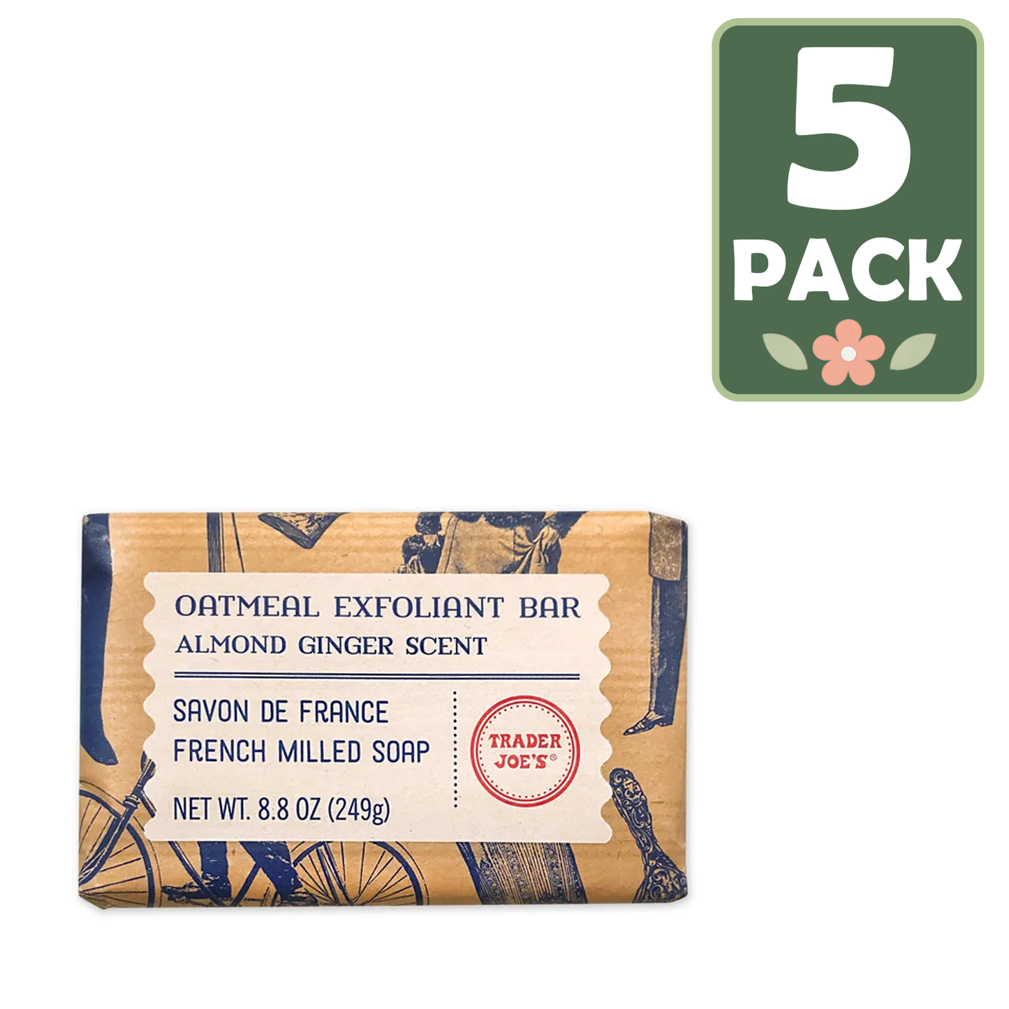 Trader Joe's Almond Ginger Scent Oatmeal Exfoliant Bar — Oatmeal Exfoliant (249 g)