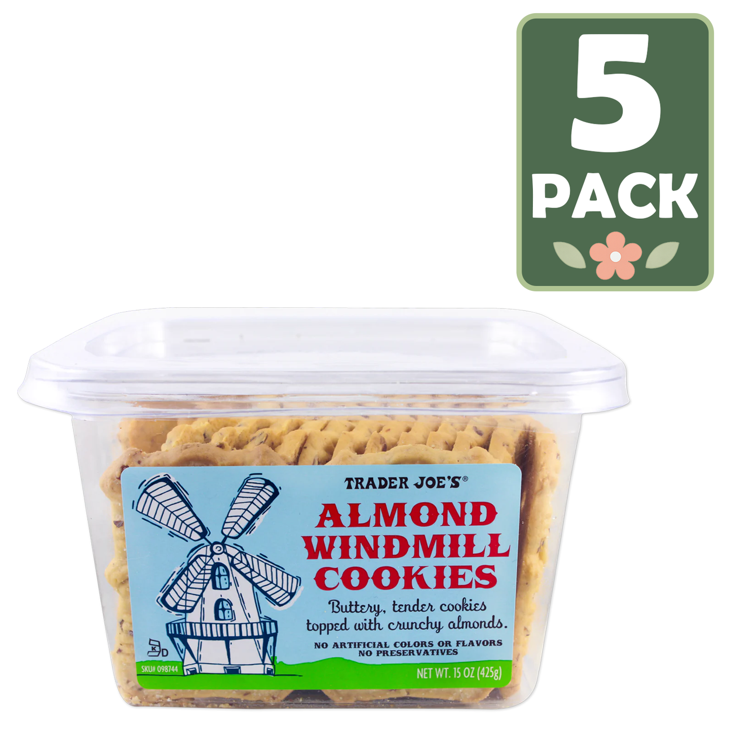 Trader Joe's Almond Windmill Cookies - 15 oz
